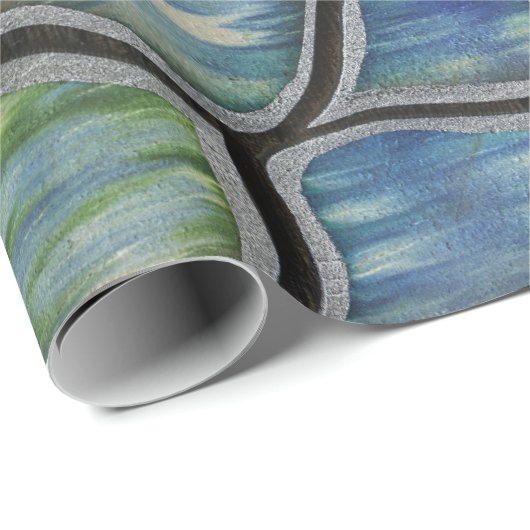 Wasser-Drache Geschenkpapier (Rolleneckpunkt)