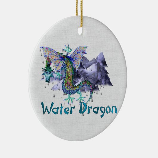 Wasser-Drache Keramikornament (Rechts)