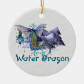 Wasser-Drache Keramikornament (Vorne)