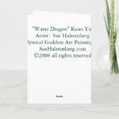 "Wasser-Drache" Kuan Yin Gruß-Karte Karte (Rückseite)