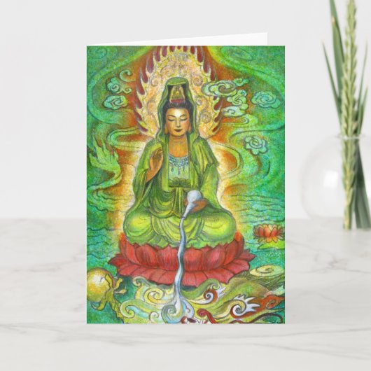 "Wasser-Drache" Kuan Yin Gruß-Karte Karte (Vorderseite)