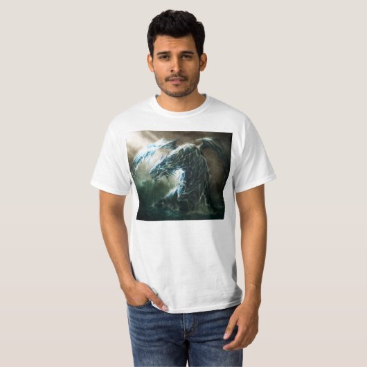Wasser-Drache-Shirt T-Shirt (Vorne ganz)