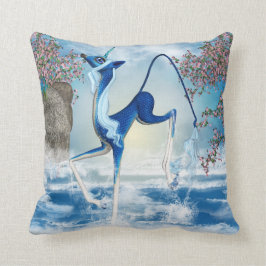 Wasser-Einhorn Kirin Fantasie-Kunst-Wurfs-Kissen Kissen