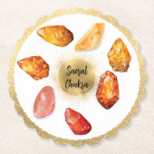 *~* Wasser Emoto Sacral Chakra AP64 Papier Unterse Untersetzer (Vorderseite)