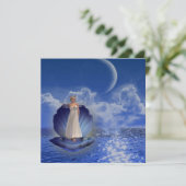 Wasser-Engels-Einladungen Einladung (Stehend Vorderseite)