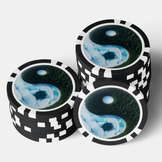 Wasser Erde Pokerchips (Stapel)