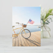 Wasser | Fahrrad am See Dankeskarte (Stehend Vorderseite)