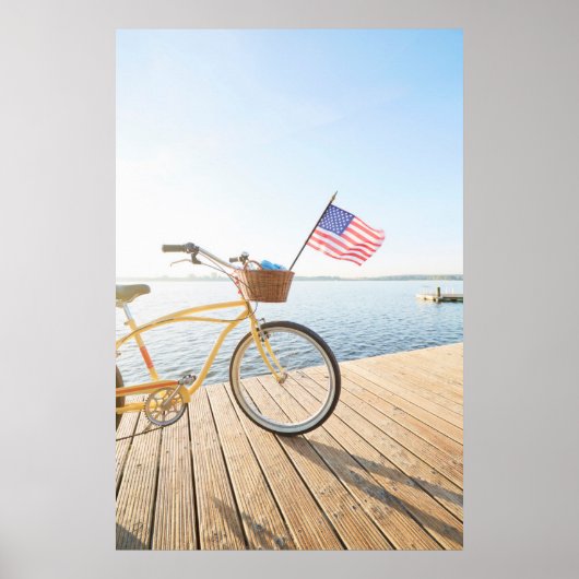 Wasser | Fahrrad am See Poster (Vorne)