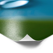 Wasser fällt auf Blätter Fotodruck (Ecke)