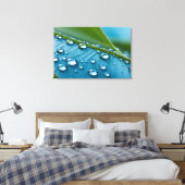 Wasser fällt auf Blätter Leinwanddruck (Insitu (Schlafzimmer))