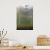 Wasser fällt auf Glas Poster (Küche)