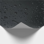 Wasser fällt auf schwarzes Fenster Geschenkpapier (Ecke)