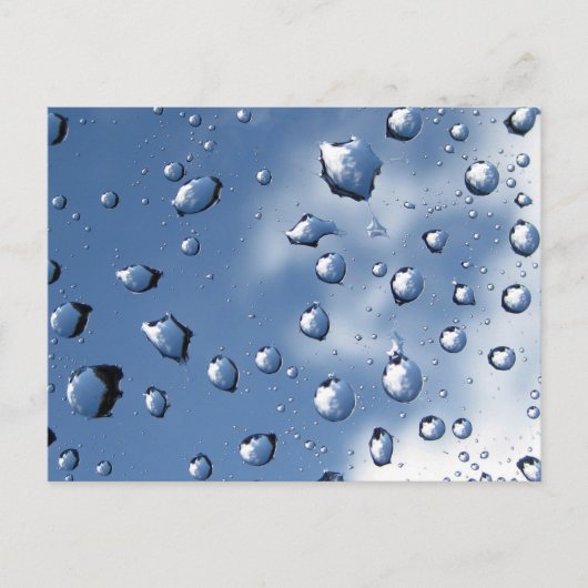 Wasser fällt auf Spider Web gegen blauen Himmel Postkarte (Vorderseite)