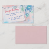 Wasser-FarbBlumen-Mama-Karte Telefonnummerkarte (Vorne/Hinten)