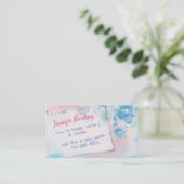 Wasser-FarbBlumen-Mama-Karte Telefonnummerkarte (Stehend Vorderseite)