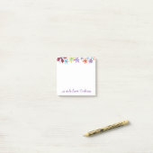 Wasser-FarbBlumen Post-it Klebezettel (Auf Schreibtisch)