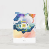 Wasser-Farbe danken Ihnen Gruß-Karte Dankeskarte (Rückseite)