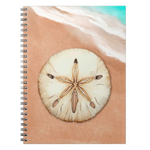 Wasser Farbe Sand Dollar am Strand Notizblock