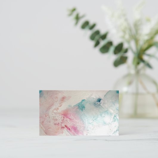 Wasser-Farbgemalte natürliche Visitenkarte (Stehend Vorderseite)