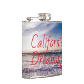 Wasser-Farbmalerei - kalifornisches Träumen Flachmann (Rechts)