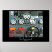 Wasser-Feuerwehr in Chicago Poster (Vorne)