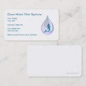 Wasser-Filtrations-Visitenkarten Visitenkarte (Vorne/Hinten)