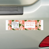 Wasser Flasche Etikett Rosa/Pfirsichfarben Rose mi Autoaufkleber (Auf Auto)