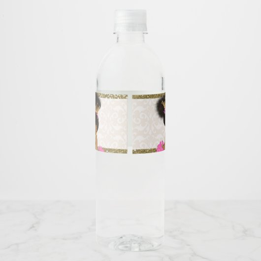 Wasser Flasche Etikett Zwillingsmädchen Afrikanisc (Rückseite)