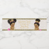 Wasser Flasche Etikett Zwillingsmädchen Afrikanisc (Einzelnes Label)