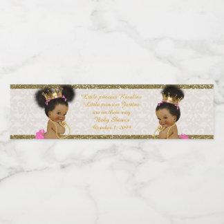 Wasser Flasche Etikett Zwillingsmädchen Afrikanisc