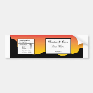Wasser Flasche Label Wüste Gebirge Sunset Red West Autoaufkleber