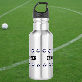Wasser-Flasche, personalisiert, Fußball, Stahl Edelstahlflasche
