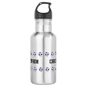 Wasser-Flasche, personalisiert, Fußball, Stahl Edelstahlflasche (Vorderseite)