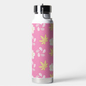 Wasser Flasche rosa Blume (Links)