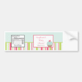 Wasser Flasche Tee Party Pink Pastellfarben Blume Autoaufkleber (Vorne)