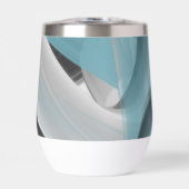 Wasser Flasche Trend Abstrakt Art Blue Ozean (Vorderseite)