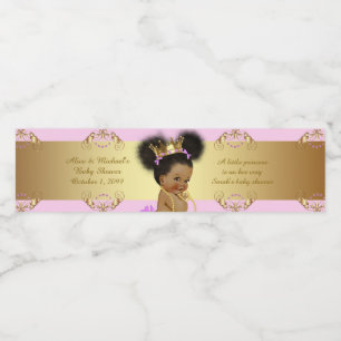 Wasser-Flaschen-Aufkleber, Sarahs Babyparty, rosa Wasserflaschenetikett