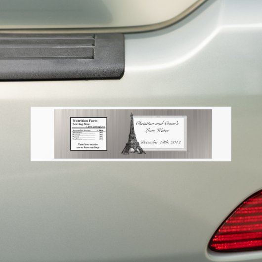 Wasser-Flaschen-Aufkleber-Schwarz-Eiffelturm Autoaufkleber (Auf Auto)