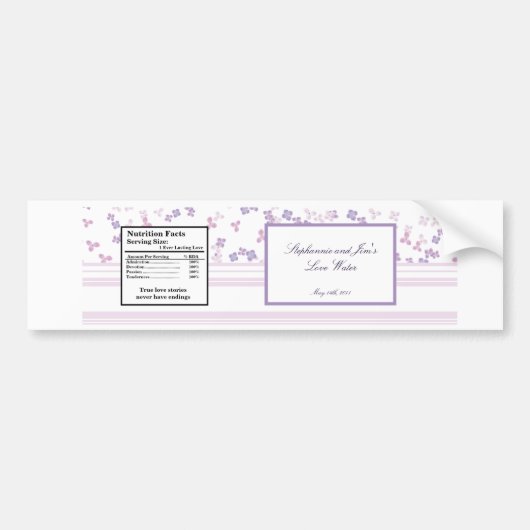 Wasser-Flaschen-Aufkleberlila Hydrangea Autoaufkleber (Vorne)