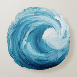 Wasser fließen rundes kissen