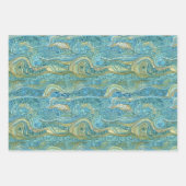 Wasser fließt, Wellen, Unterwasser, Flüsse Geschenkpapier Set (Vorderseite 3)