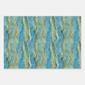 Wasser fließt, Wellen, Unterwasser, Flüsse Geschenkpapier Set (Vorderseite)