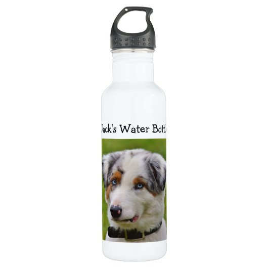 Wasser für Ihren Hund in diesem Personalisierten Trinkflasche (Vorderseite)