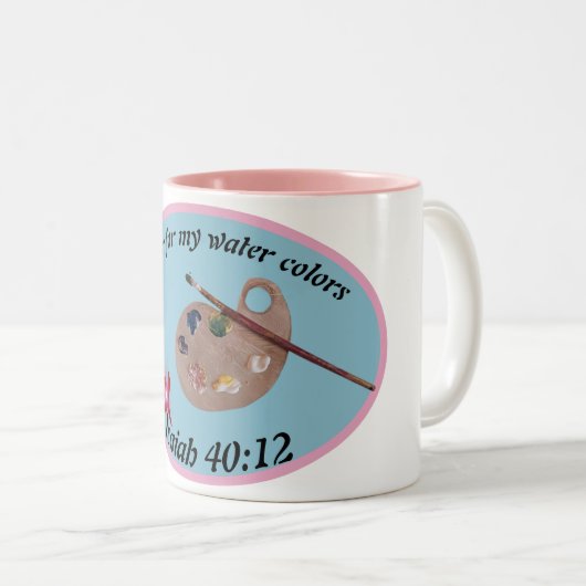 Wasser für meine Wasserfarben Zwei-Tone-Tasse Zweifarbige Tasse (VorderseiteRechts)