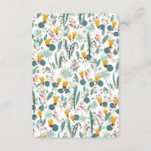 Wasser Garten Floral Brautparty Süß CUSTOM QR Begleitkarte (Rückseite)