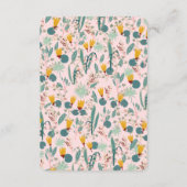 Wasser Garten Floral Brautparty Süß CUSTOM QR Begleitkarte (Rückseite)