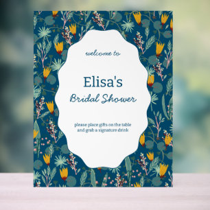 Wasser-Garten Florale Brautparty Süß INDIVIDUELL Acrylschild