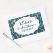 Wasser Garten Florale Brautparty Süß INDIVIDUELL Rechteckiger Aufkleber (Umschlag)