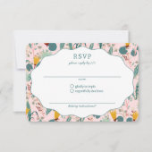 Wasser Garten Florale Brautparty Süß INDIVIDUELL RSVP Karte (Vorderseite)