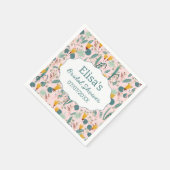 Wasser Garten Florale Brautparty Süß INDIVIDUELL Serviette (Ecke)